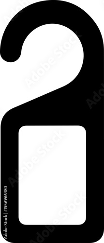 Vector black door hanger icon