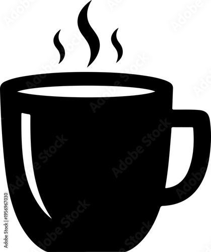Vector steaming coffee cup icon