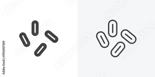 Yeast icon vector sign symbol isolated on white. Stroke and clipart style