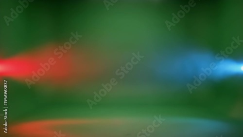Wallpaper Mural A blurred, gradient abstract of green with red and blue light beams Torontodigital.ca
