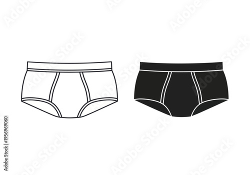 Two pairs of mens underwear are shown side by side