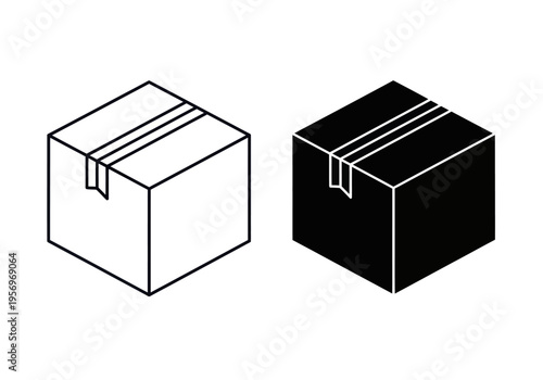 Two boxes are stacked with tapes on top in a graphic illustration.
