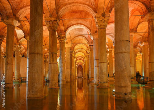 The ancient Basilica Cistern in Istanbul