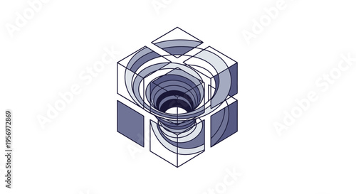 Abstract Geometric Vortex with Cubic Framework - Conceptual Design