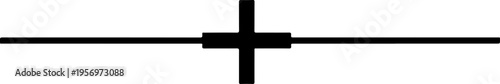 Vector plus sign icon, black cross symbol