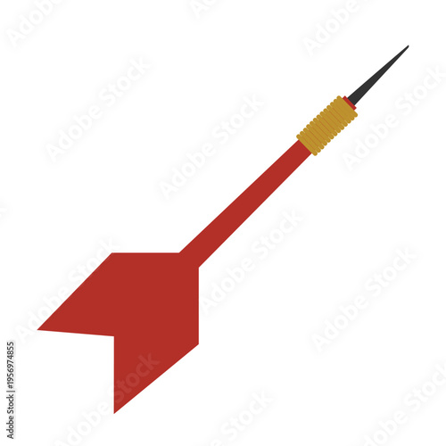 Single dart isolated on white background.