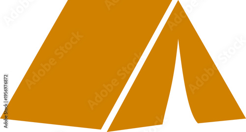 Camping tent icon outdoor adventure shelter symbols with camp tents, mountain and forest travel elements for hiking tourism nature trip vector illustration design