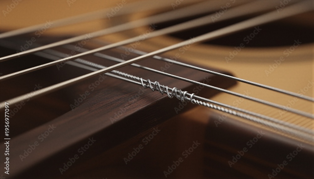 Fototapeta premium Guitar Strings Close-Up Detail
