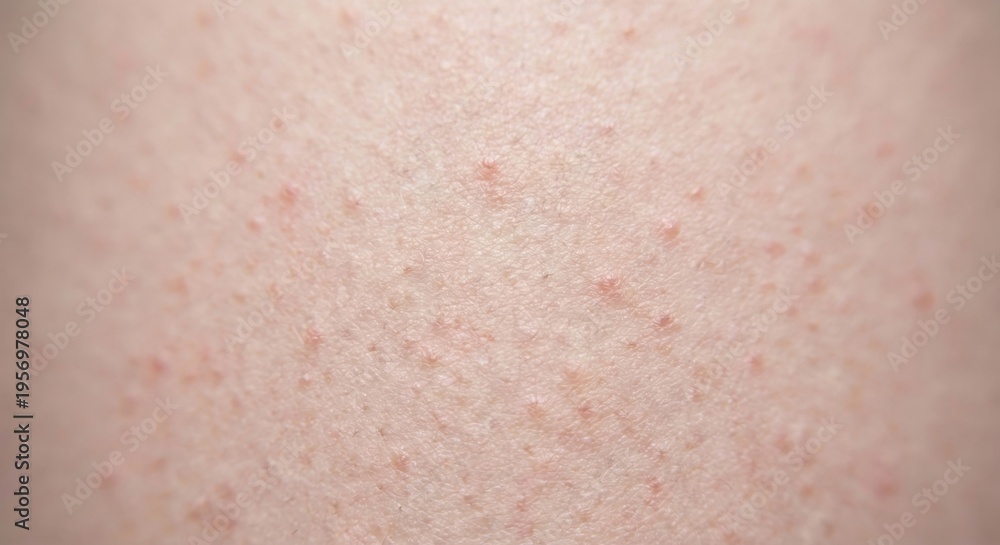 Fototapeta premium Macro view of skin texture with keratosis pilaris