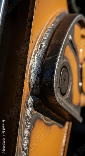 Close-up of Welded Metal Structure.