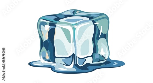 Melting Ice Cube - A Refreshing Visual.