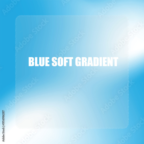 Blue abstract background with smooth wave shapes. Modern technology backdrop clean minimal design