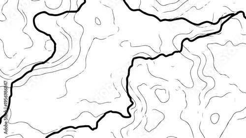 Vector topographic map contours illustration