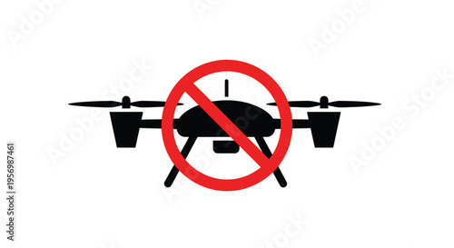 No drones allowed a warning sign with a drone silhouette