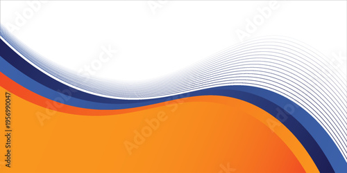 abstract blue orange corporate background with 3d concept. abstract white background with blue  and orange wave background banner with formal concept for banner advertisement announcement certificate
