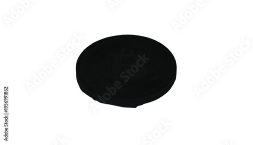 Solid black circle shape is isolated against a stark white background for graphic design use.