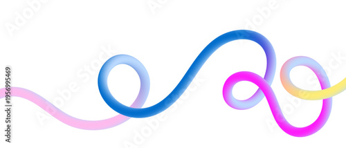 Abstract Colorful 3D Wave Shapes with Soft Curved Gradient Motion and Modern Dynamic Background for Creative Design Applications.