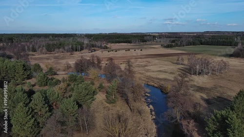 Early spring on a small river, Poland.