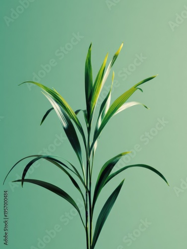 Minimal Plant Isolated on Gradient Background With Clean Design Created Using a 70mm Lens at F3.5 Settings to Focus on Simplicity and Detail