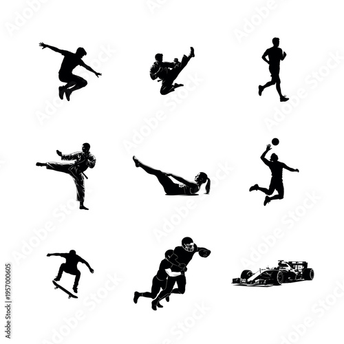 silhouettes of people