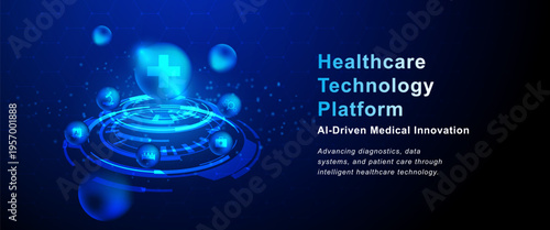 AI Healthcare Platform Medical Technology Smart Health System Background