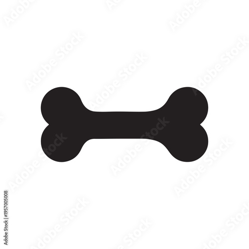 Dog Bone silhouette vector illustration on white background