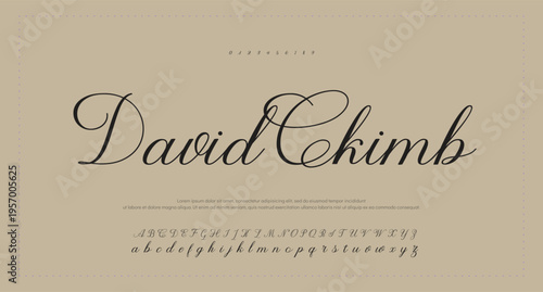  letter design with signature font style 