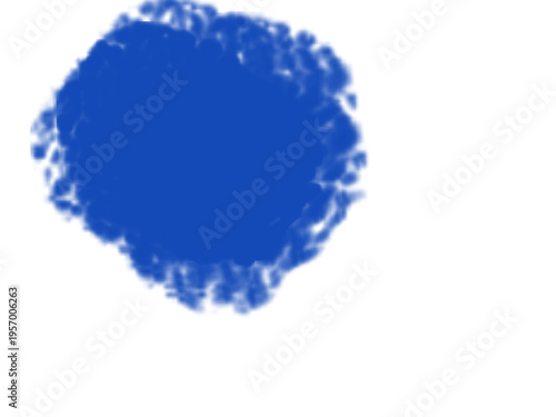 Abstract Vibrant Blue Watercolor Texture with Soft Smudged Edges for Creative Graphic Design Projects, High-Resolution Artistic Paint Blot Element for Modern Minimalist Visual Content