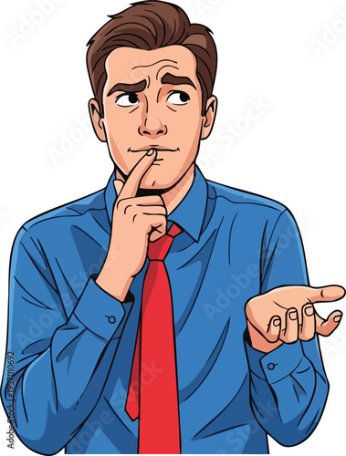 Thoughtful businessman pondering a difficult decision.