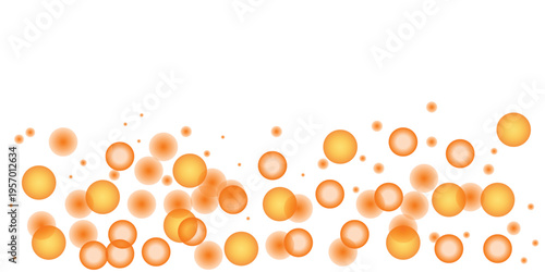 Blurry orange circles on a white background