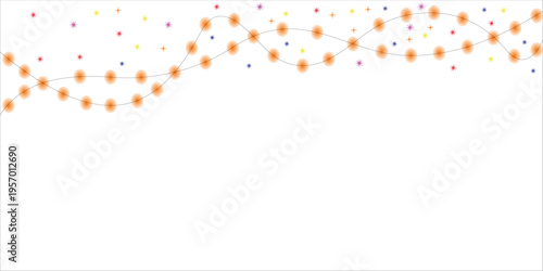 Abstract colorful confetti pattern on white background