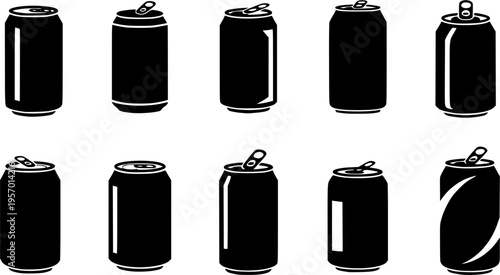 soda can silhouette vector illustration
