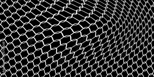 Curved net pattern. Seamless design for sportswear or equipment like soccer goals, volleyball nets, basketball hoops, hockey nets, and athletic gear.