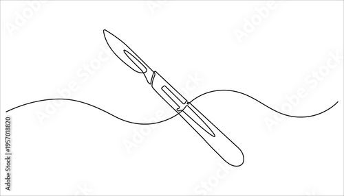 Vector sewing needle with thread icon