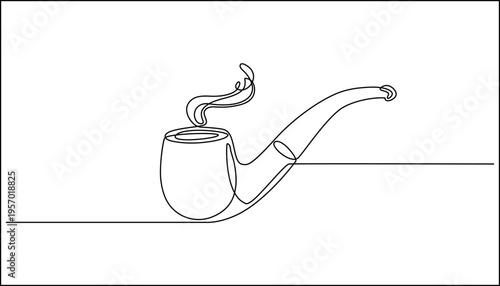 Vector illustration of a smoking pipe