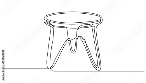 Vector illustration of a minimalist stool