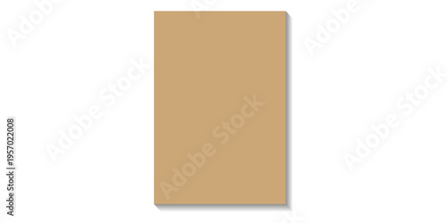 rectangle corrugated cardboard box for kitchenware product packaging isolated on white 3D illustration