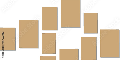 rectangle corrugated cardboard box for kitchenware product packaging isolated on white 3D illustration