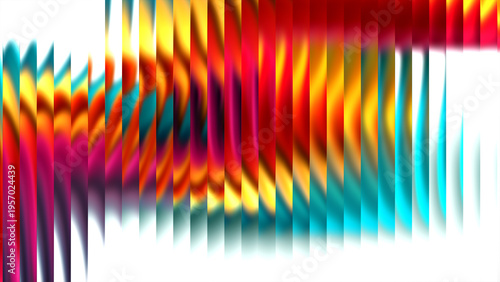 Fotografi Abstract glass vibrant colorful gradient ripple texture holographic colors and s