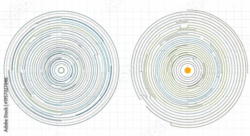 Abstract Concentric Circular Data Visualization Infographic