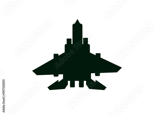 airplane, black silhouette, icon, isolate on a white background, 