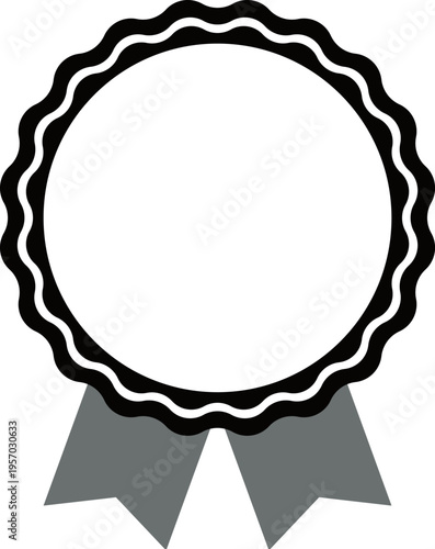 Medal and ribbon rank icons, a Rosetta corsage and decorative monochrome elements in black and white.