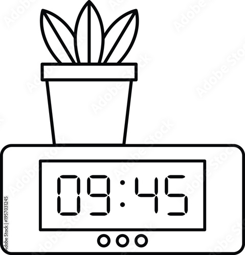 vector illustration of a black and white wall, vector illustration clock 