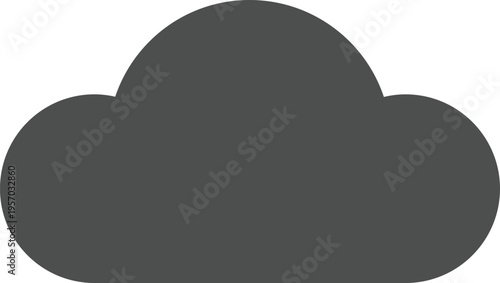 cloud computing icon, Cloud outline icon. Weather line symbol.