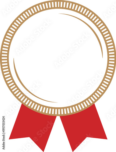  Medal and ribbon rank icons, a Rosetta corsage and decorative monochrome elements in red and gold.