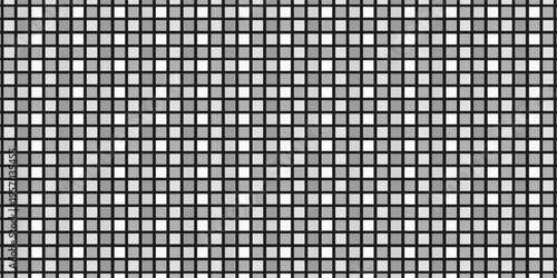 Silver mosaic background of small, shimmering square tiles reminiscent of a disco ball or a sparkling dance floor