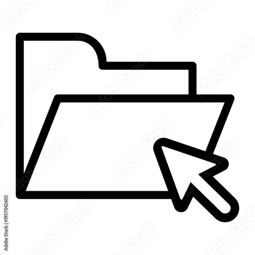 Folder vector icon. Database Illustration sign. File storage symbol. jacket logo. Design for web and app.