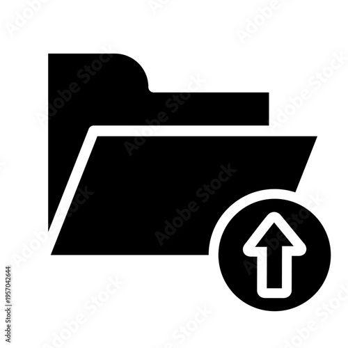 Folder vector icon. Database Illustration sign. File storage symbol. jacket logo. Design for web and app.