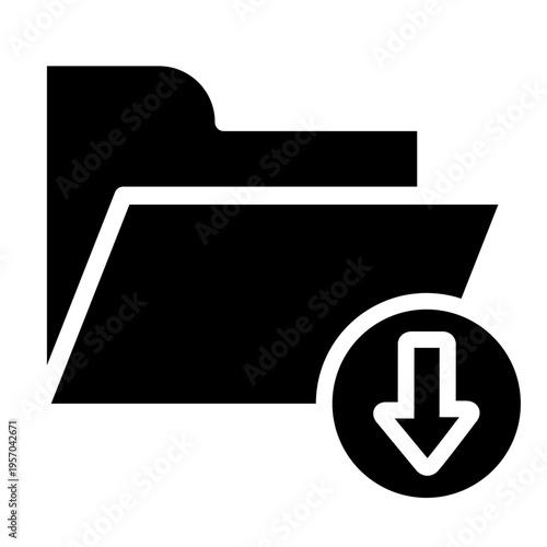 Folder vector icon. Database Illustration sign. File storage symbol. jacket logo. Design for web and app.