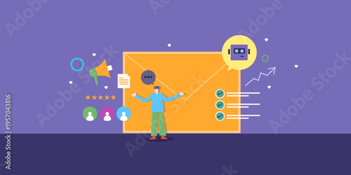 AI email automation marketing system, combining intelligent agent and analytics driven campaign efficiency. 